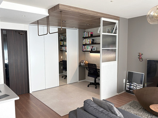 内装リフォーム 和室から収納たっぷりおしゃれなワークスペースへ